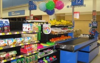 Checkout vegetable display