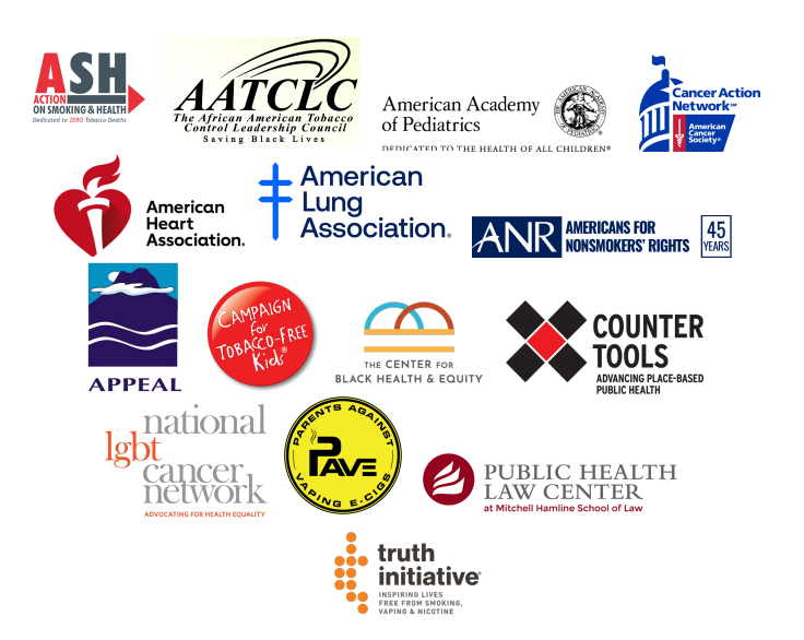 Logos of organizations supporting this letter